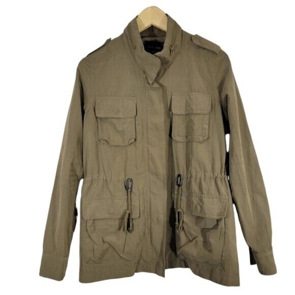 Love Tree Jacket Sz S Womens‎ Army Green Cinch Waist Super Soft Lots of Pockets - Picture 1 of 8